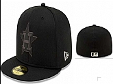 Astros Team Logo Black Fitted Hat LX (2)